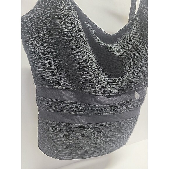 Mainstream Womens Bathing Suit 16 Black Tank Top Solid Nylon Spandex - Picture 3 of 11